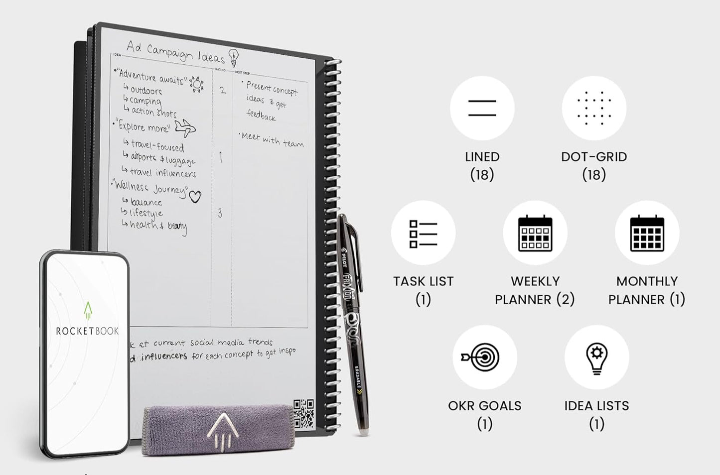 Cahier Connecté  à votre smartphone 
Ecrivez sur une feuille et recevez vos notes sur votre téléphone portable: Une vraie révolution
