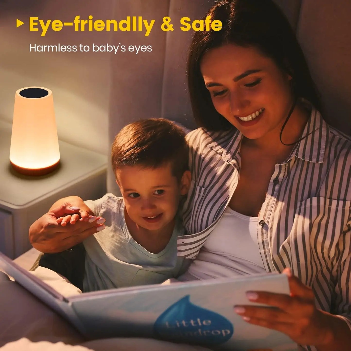 Lampe de Chevet Tactile LED avec Télécommande - Éclairage d'Ambiance Réglable