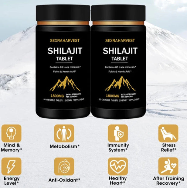 shilajit biologique naturel avec 85+ oligo-éléments