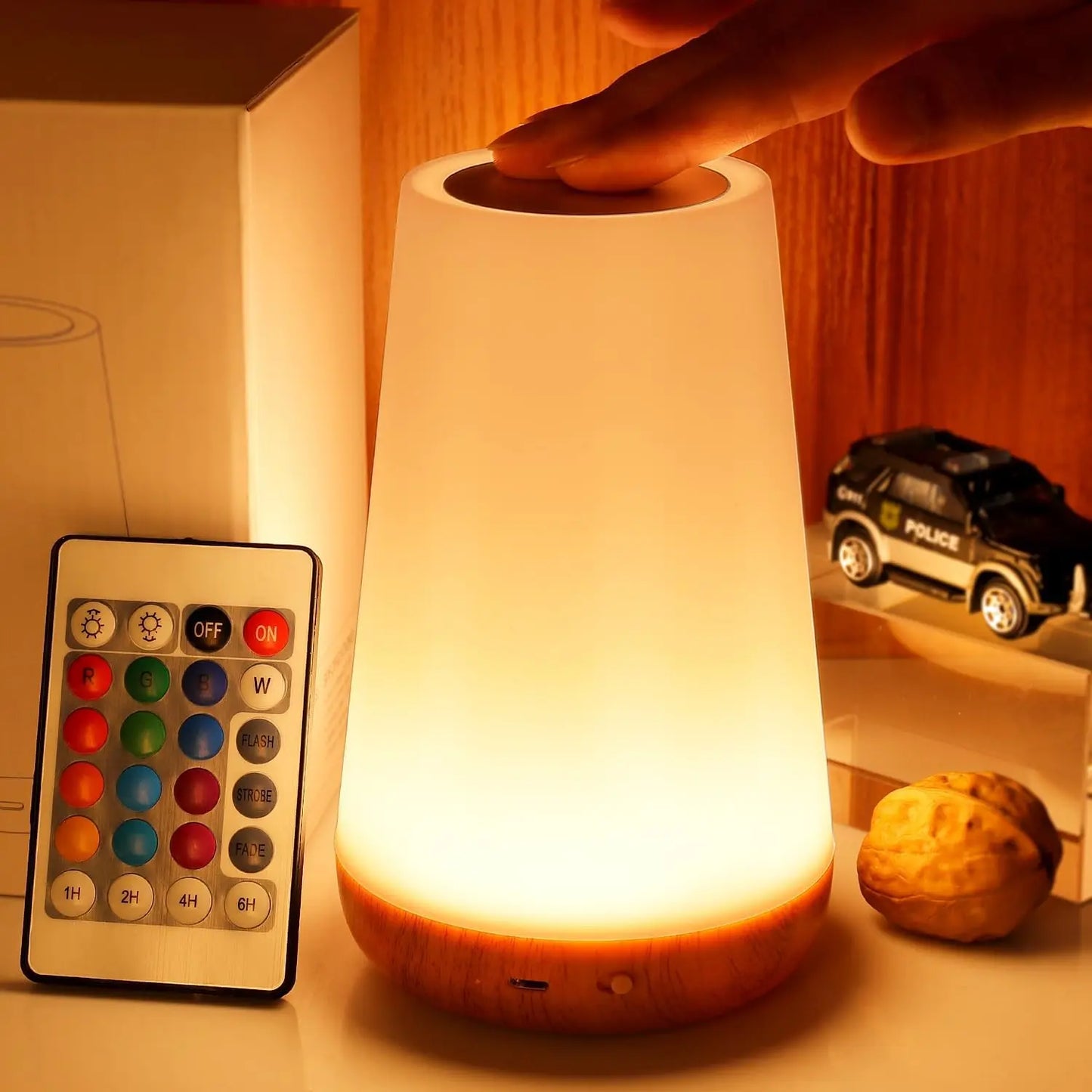 Lampe de Chevet Tactile LED avec Télécommande - Éclairage d'Ambiance Réglable