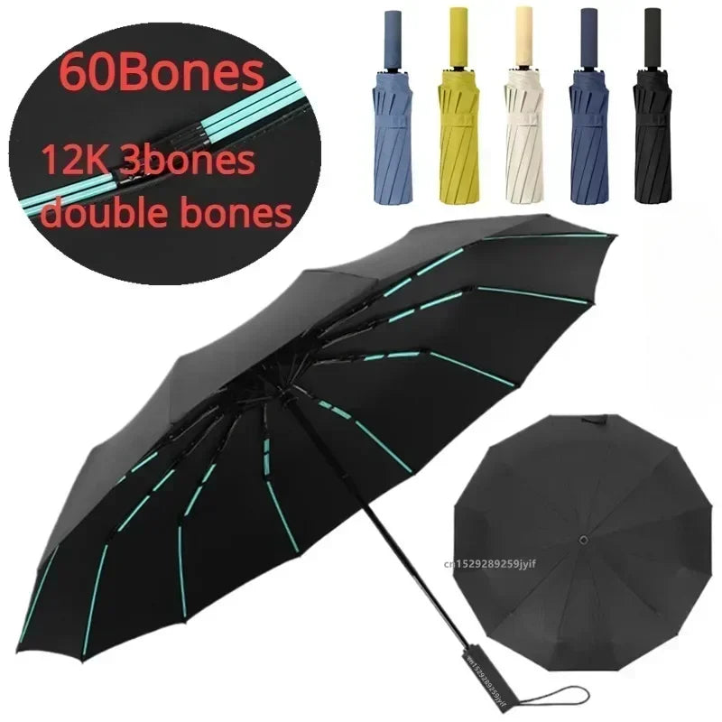 Parapluie Robuste à Double Tonalité avec Structure Renforcée