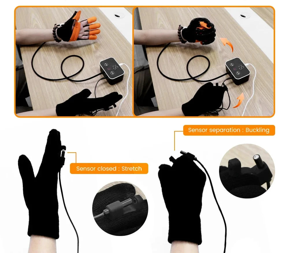 Gants de rééducation robotisés- Hémiplégie, AVC, physiothérapie