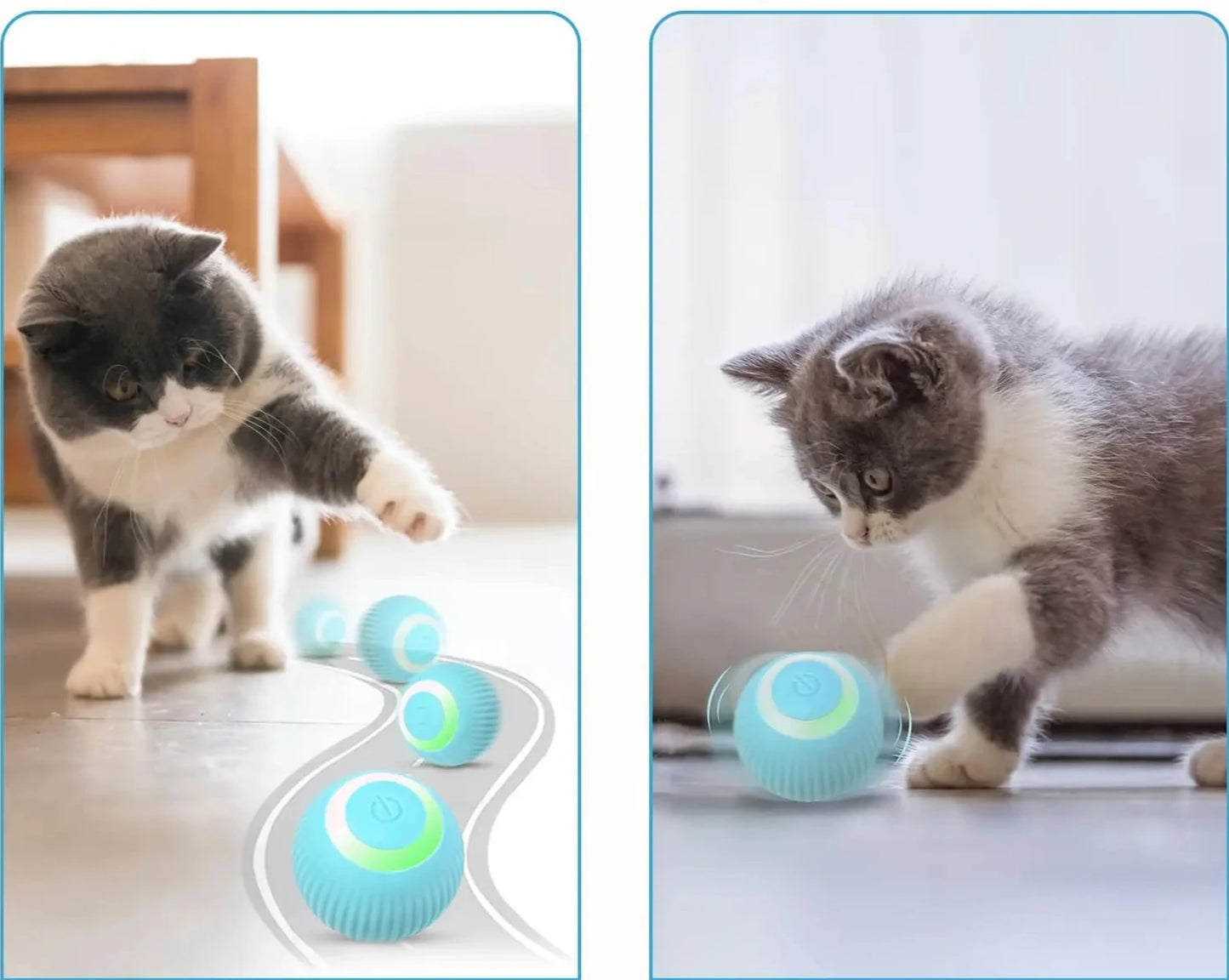 Balle de jouet interactive pour chat